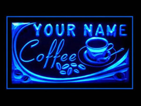 Custom Name Coffee Cappuccino Shop LED Neon Sign